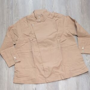 Martha Stewart 1X Zip Up Jacket Almond Color Pockets Pull String Waist NWT New